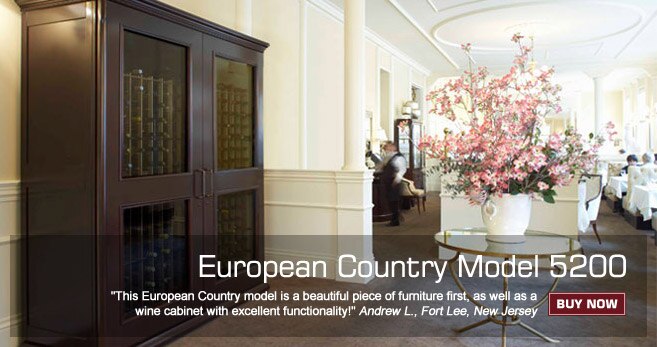 Le Cache Wine Cabinet: Euro 5200, Chocolate Cherry Finish