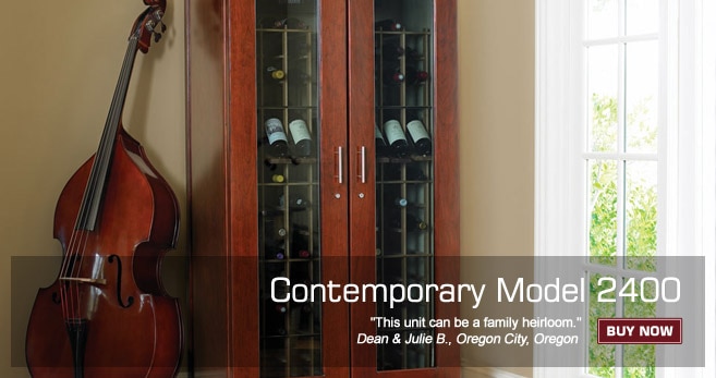 Le Cache Wine Cabinet: Model 2400, Classic Cherry Finish